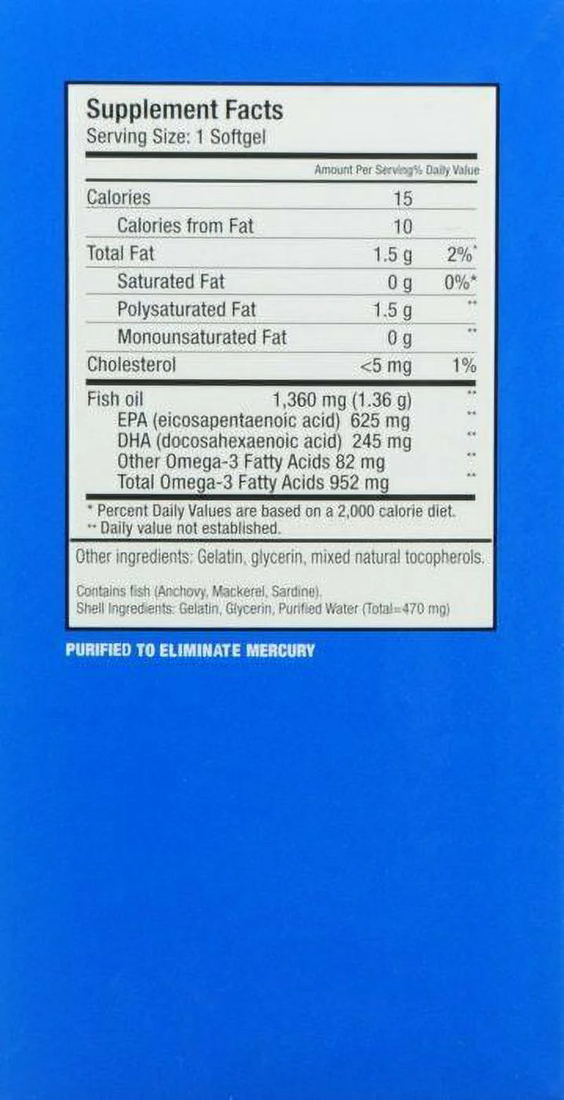 Ultra Omega 3 EPA / DHA Fatty Acids Support Joint Health, 30 Ct
