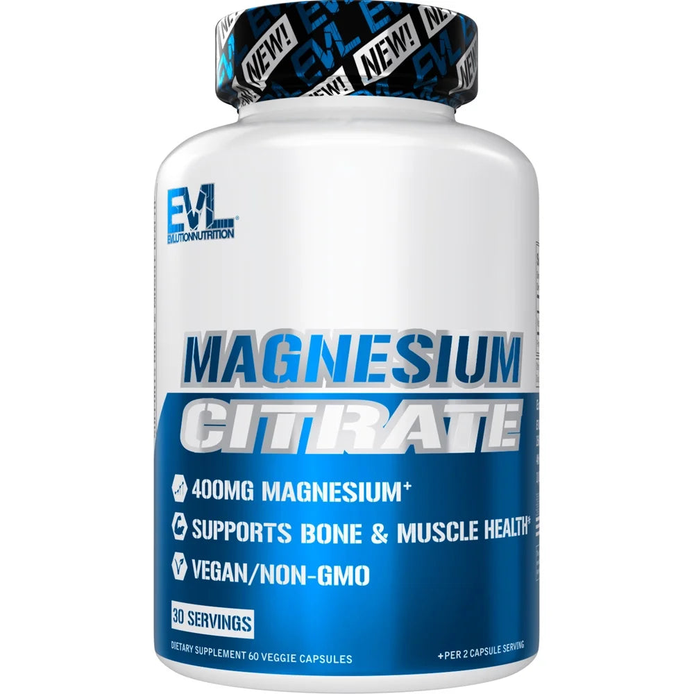 (2 Pack)  Magnesium Citrate 400Mg for Bone & Muscle Health and Natural Sleep Support, 60Ct Capsules