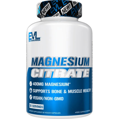 (2 Pack)  Magnesium Citrate 400Mg for Bone & Muscle Health and Natural Sleep Support, 60Ct Capsules