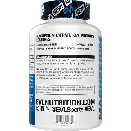 (2 Pack)  Magnesium Citrate 400Mg for Bone & Muscle Health and Natural Sleep Support, 60Ct Capsules