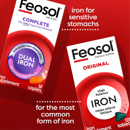 Original Iron Supplement, Non-Heme, 325Mg Ferrous Sulfate, 120 Tablets