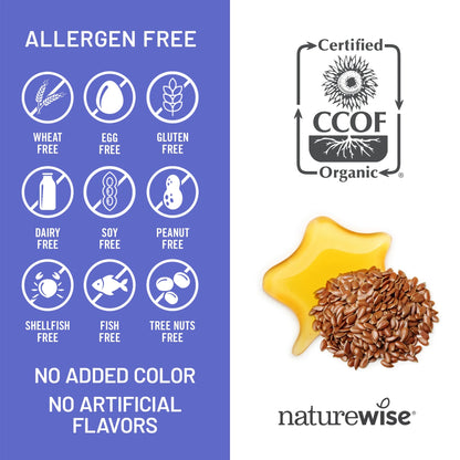 Flaxseed Oil 1200Mg - Organic, Cold Pressed - 30 Softgels[30-Day Supply]