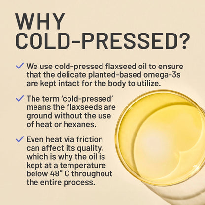 Flaxseed Oil 1200Mg - Organic, Cold Pressed - 30 Softgels[30-Day Supply]