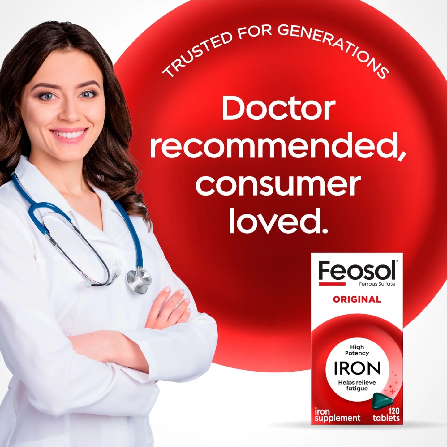 Original Iron Supplement, Non-Heme, 325Mg Ferrous Sulfate, 120 Tablets