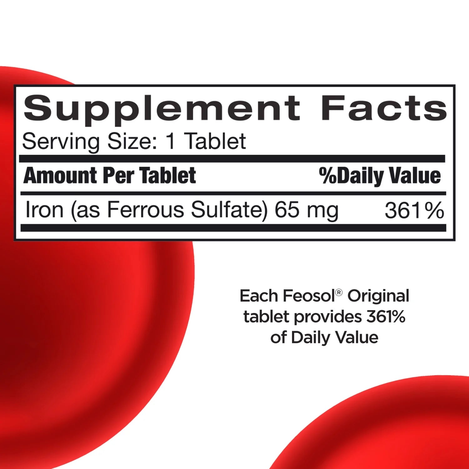 Original Iron Supplement, Non-Heme, 325Mg Ferrous Sulfate, 120 Tablets