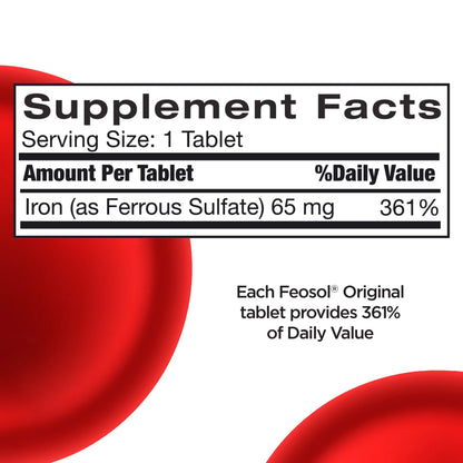 Original Iron Supplement, Non-Heme, 325Mg Ferrous Sulfate, 120 Tablets
