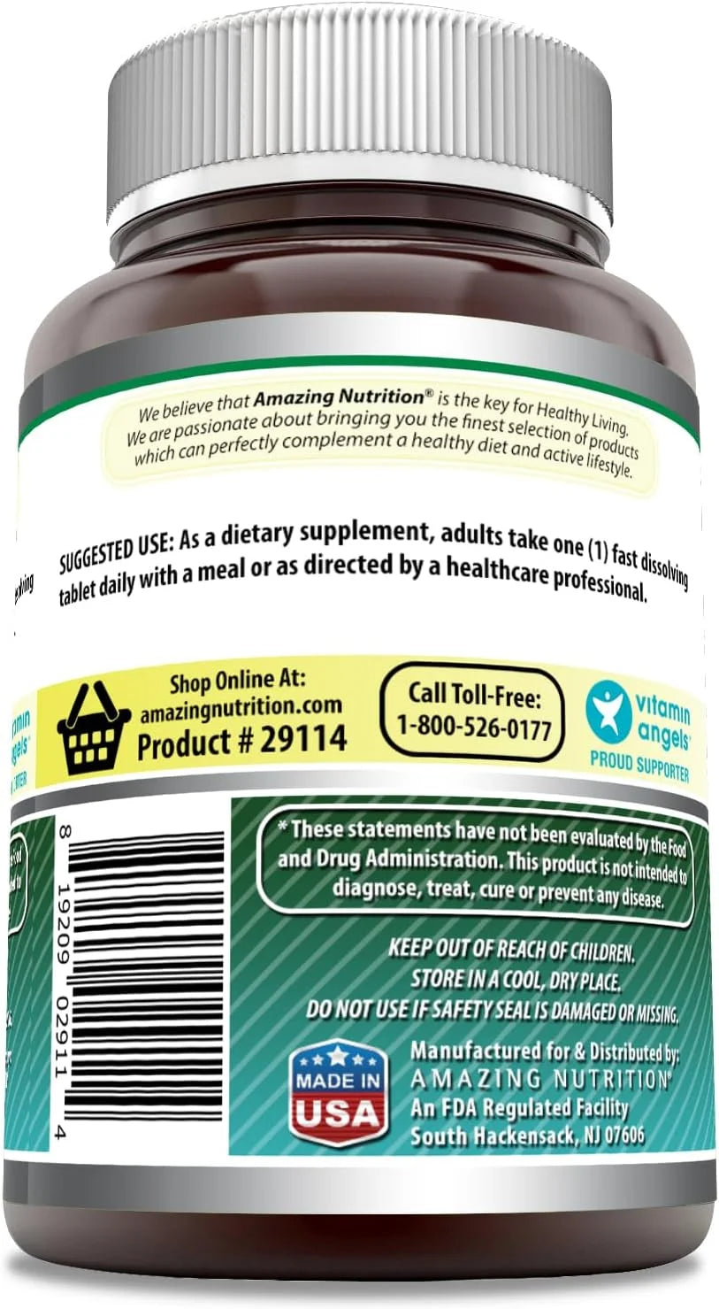 Amazing Formulas Biotin Fast Dissolve Tablets 10,000 Mcg per Serving 240 Tablets Supplement | Strawberry Flavor | Non-Gmo | Gluten Free Supplement | Made in USA