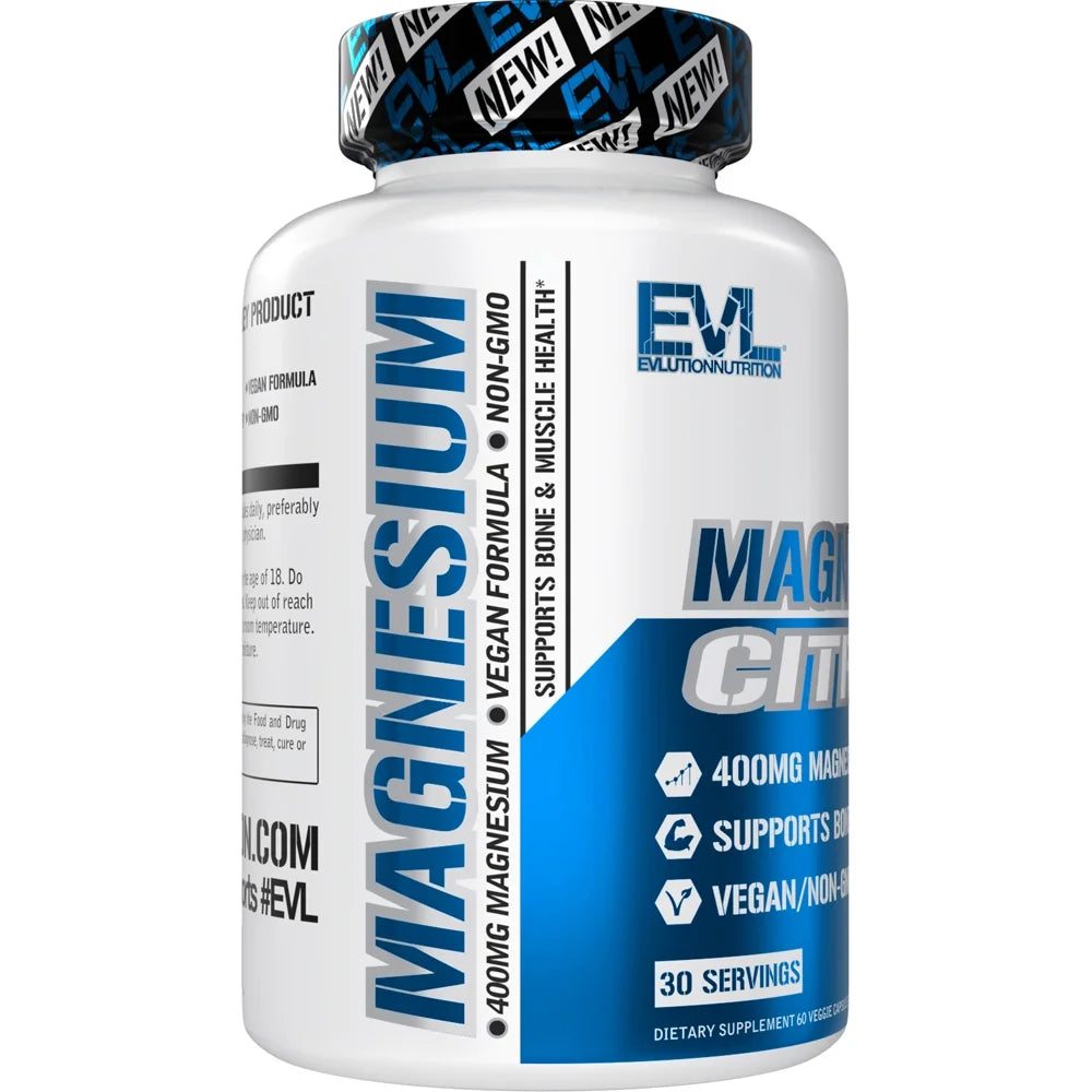 (2 Pack)  Magnesium Citrate 400Mg for Bone & Muscle Health and Natural Sleep Support, 60Ct Capsules